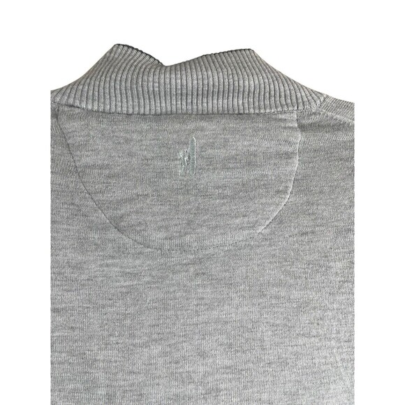 Johnnie O Sweater Mens Large Gray 1/4 Zip Pullover Cotton/Silk Athletic’s MLB - Picture 5 of 11